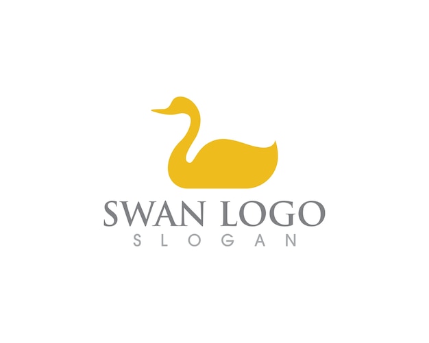 Plantilla de logotipo de swan