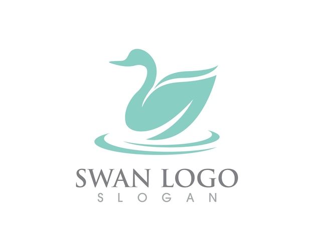 Vector plantilla de logotipo de swan