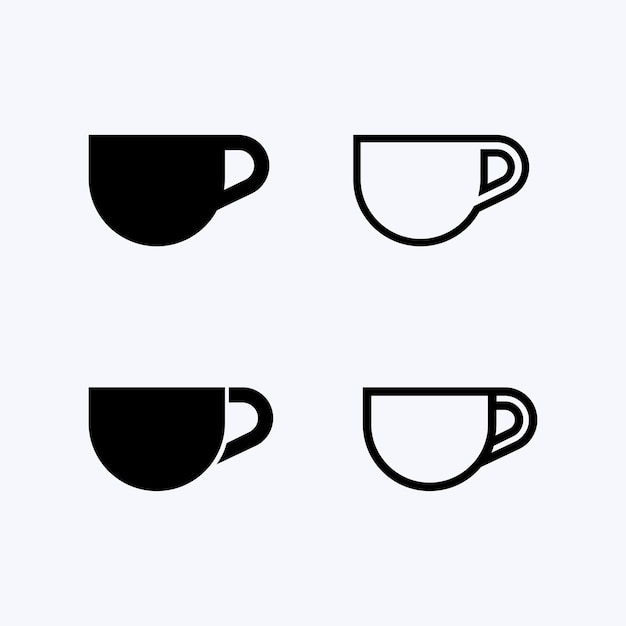 plantilla del logotipo de la taza de café