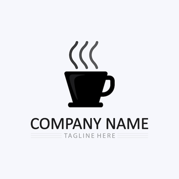 plantilla del logotipo de la taza de café