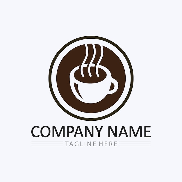 plantilla del logotipo de la taza de café