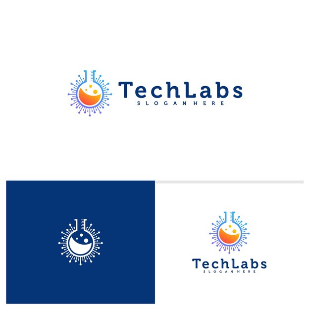 Plantilla de logotipo de Tech Lab Vector de diseño de logotipo de Creative Lab Conceptos de logotipo de tecnología