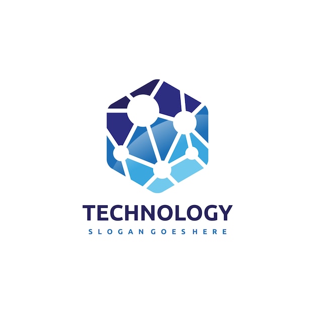 Plantilla de logotipo de tecnología y red