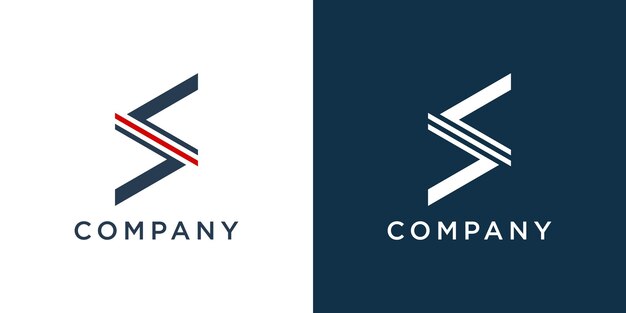Plantilla de logotipo de tecnología solar con vector premium de concepto creativo de letra s