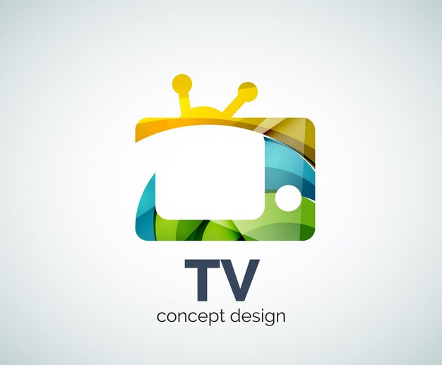 Vector plantilla de logotipo de televisión