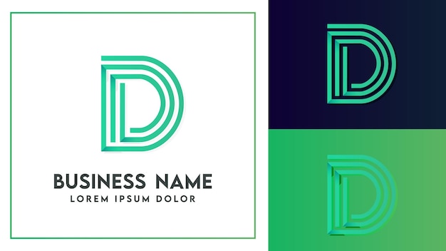 Plantilla de logotipo de texto D HD