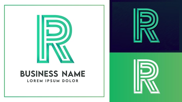 Plantilla de logotipo de texto R HD