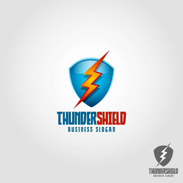 Plantilla de logotipo de Thunder Shield