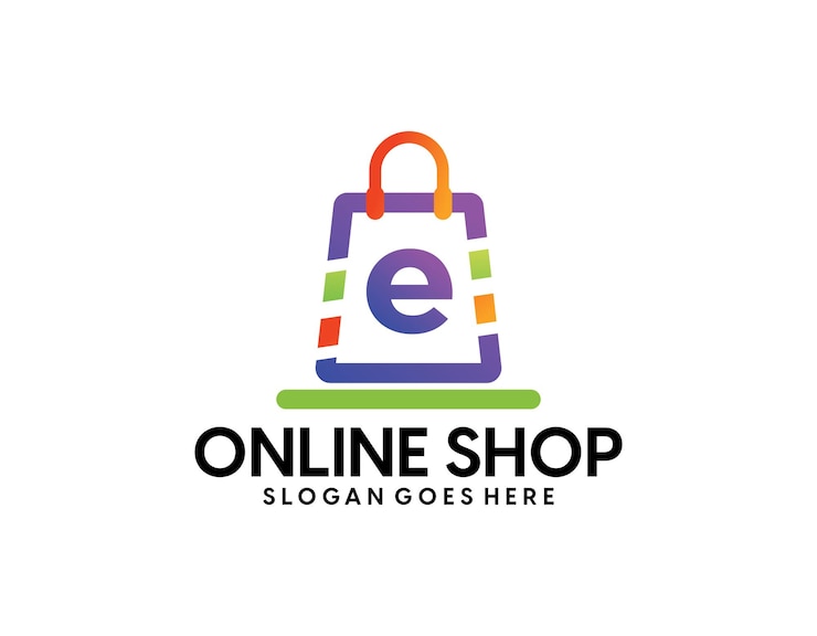 Vector plantilla de logotipo de tienda de bolsos de diseño plano