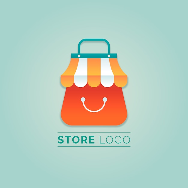 plantilla de logotipo de la tienda de gradiente