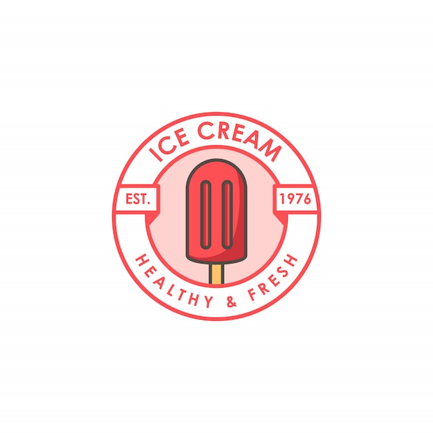 Plantilla de logotipo de tienda de helados