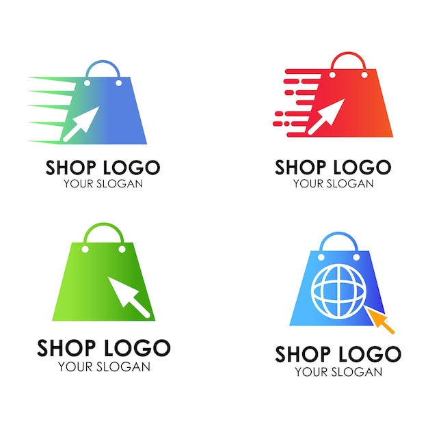 Plantilla de logotipo de tienda, ilustración vectorial de diseño