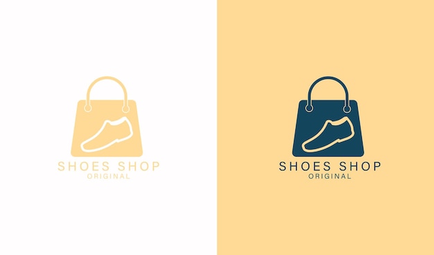 plantilla de logotipo de tienda de zapatos diseño minimalista