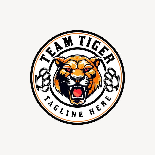 la plantilla del logotipo del tigre