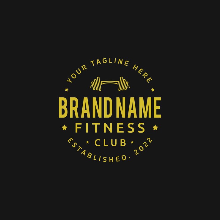 Plantilla de logotipo de tipo vintage retro fitness