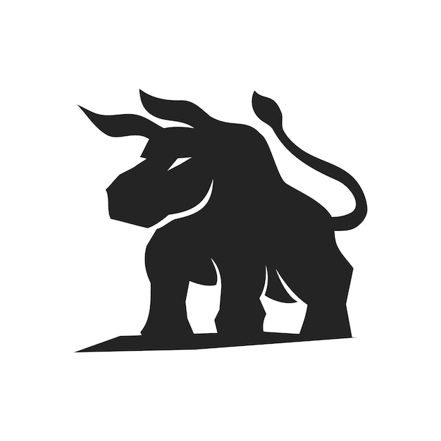 plantilla de logotipo de toro icono ilustración identidad de marca ilustración aislada y plana gráfico vectorial