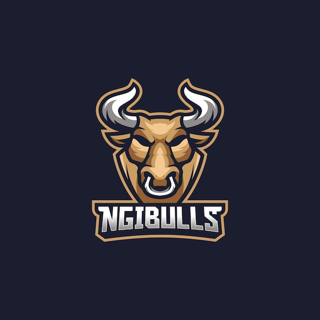 Plantilla de logotipo de toro