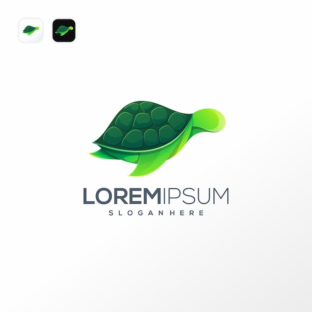 Plantilla de logotipo de tortuga verde