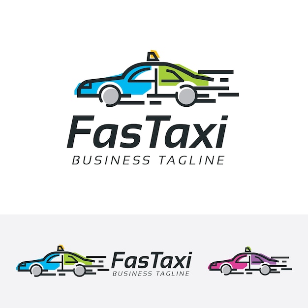 Plantilla de logotipo de transporte de taxi rápido