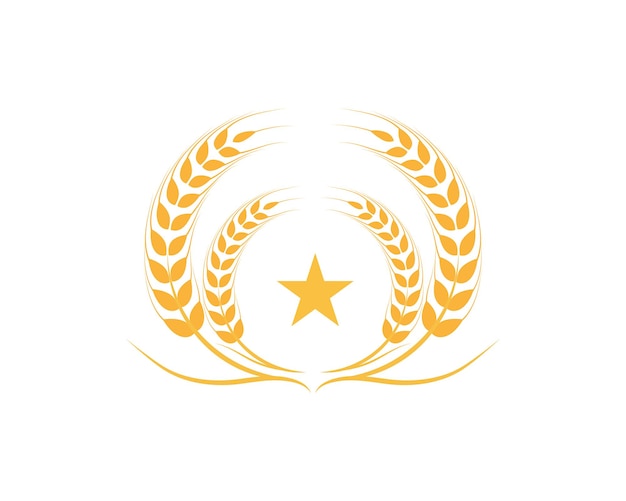 Plantilla de logotipo de trigo de agricultura