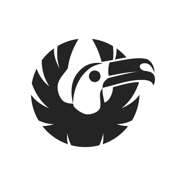 plantilla de logotipo de tucán icono de identidad de marca aislado resumen gráfico vectorial