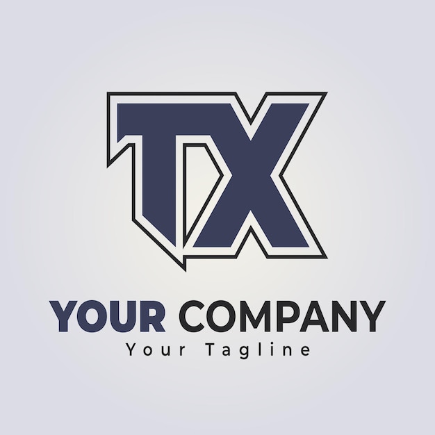 plantilla del logotipo TX