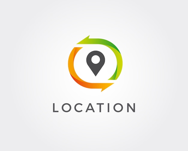 Plantilla de logotipo de ubicación mínima