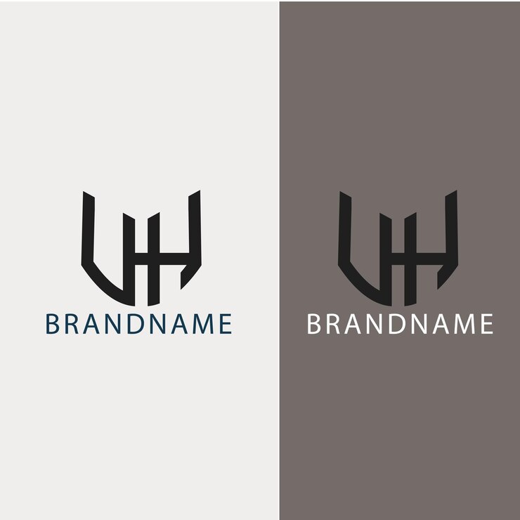 Vector plantilla de logotipo uhh de letra inicial de monograma moderno