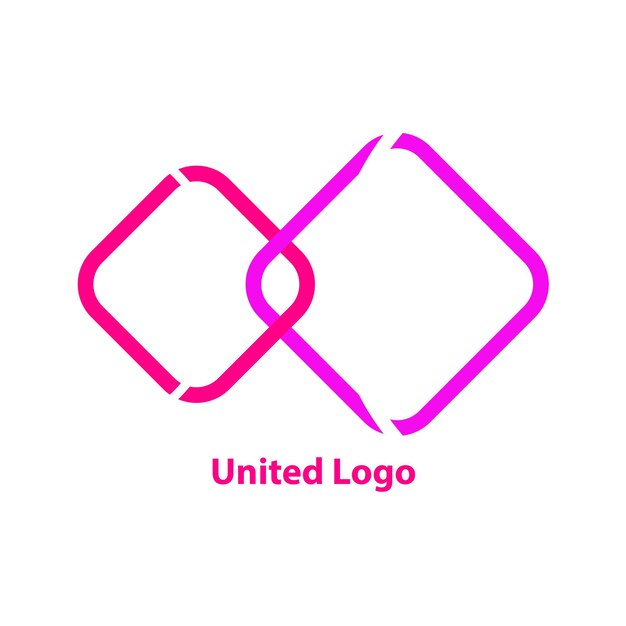 Vector plantilla del logotipo unido