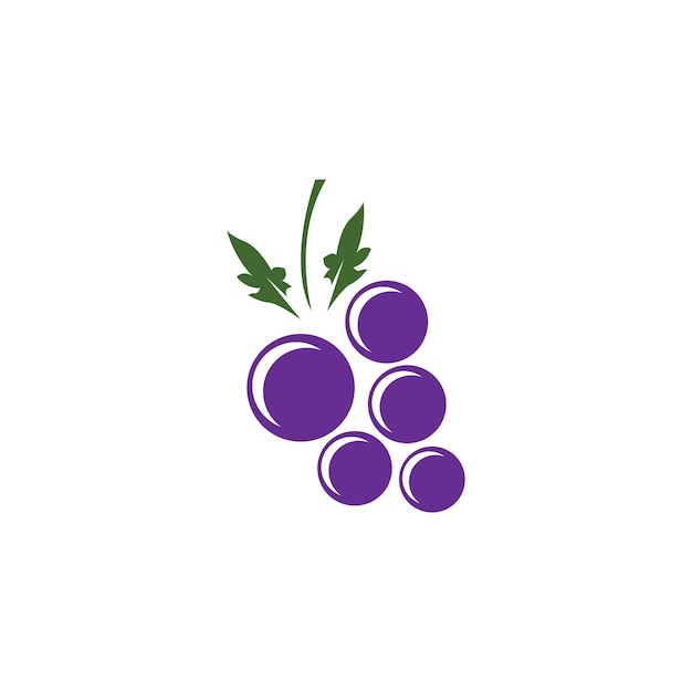 Plantilla de logotipo de uva de fruta moderna