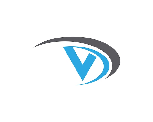 Plantilla de logotipo V carta