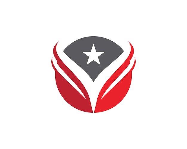 Plantilla de logotipo V carta