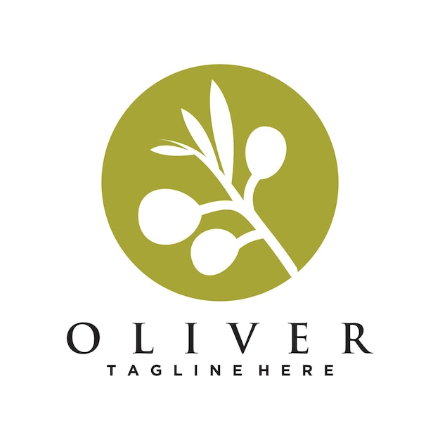 Plantilla de logotipo de vector de aceite de oliva este diseño utiliza hoja vector premium