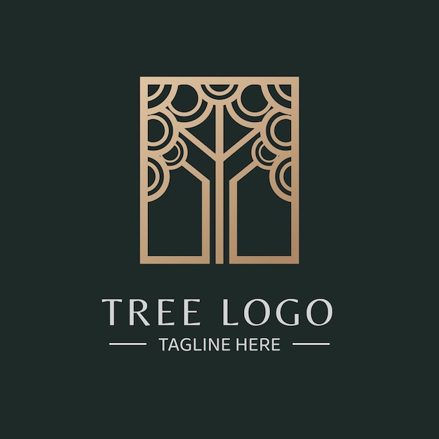 Plantilla de logotipo de vector de árbol