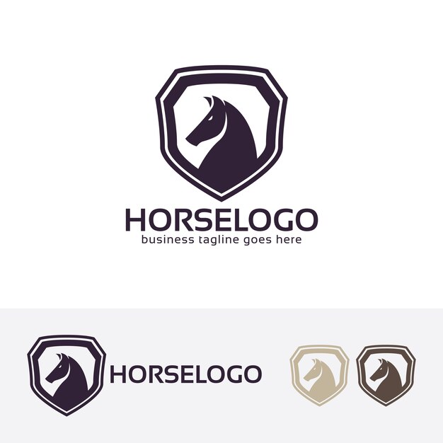 Vector plantilla de logotipo de vector de caballo