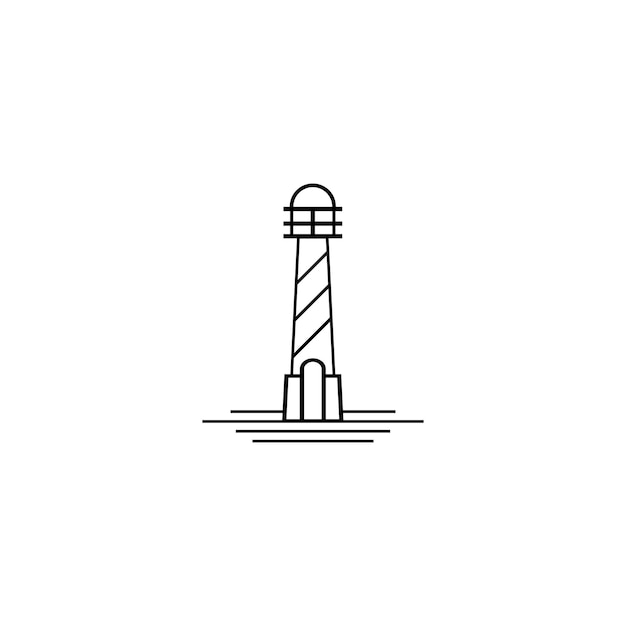 Plantilla de logotipo y vector de faro