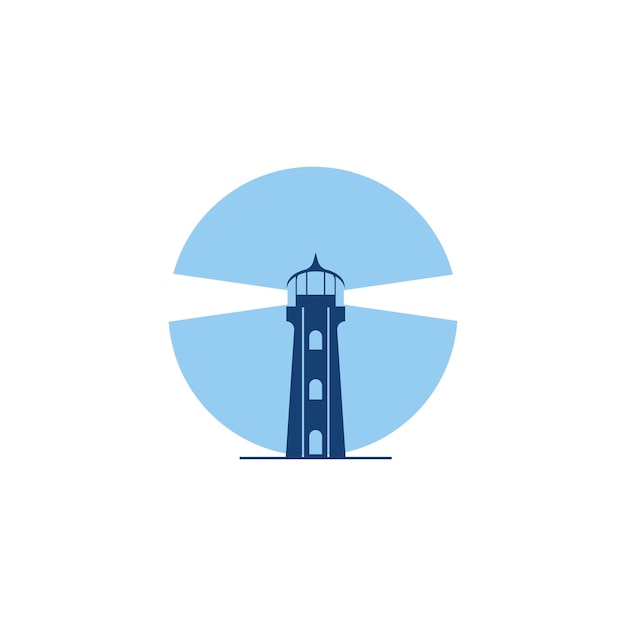 Plantilla de logotipo y vector de faro