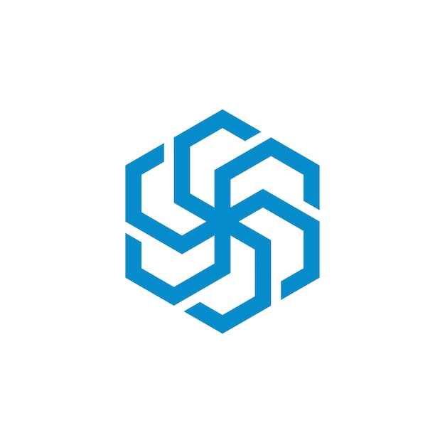 Plantilla de logotipo de vector de hexágono geométrico abstracto