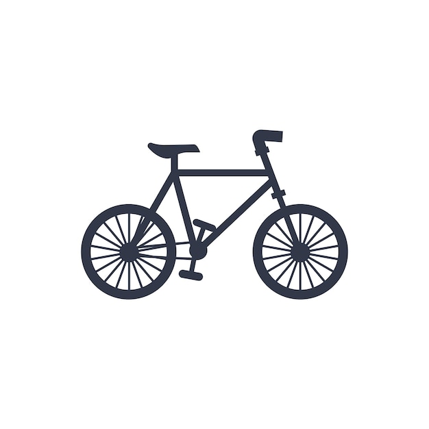 Plantilla de logotipo de vector de icono de bicicleta. silueta, de, retro, bicicleta