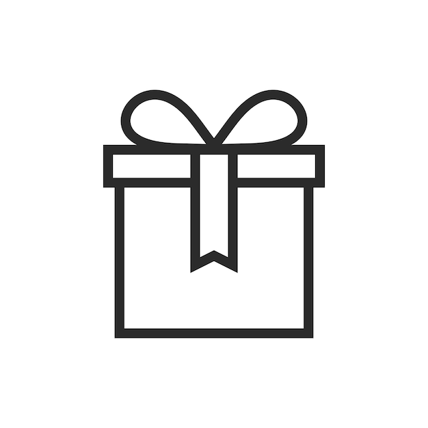 Plantilla de logotipo de vector de icono de caja de regalo