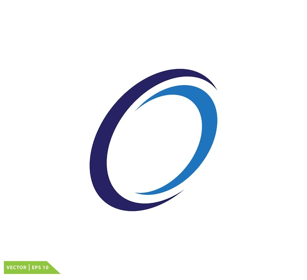 plantilla de logotipo del vector del icono del círculo Swoosh