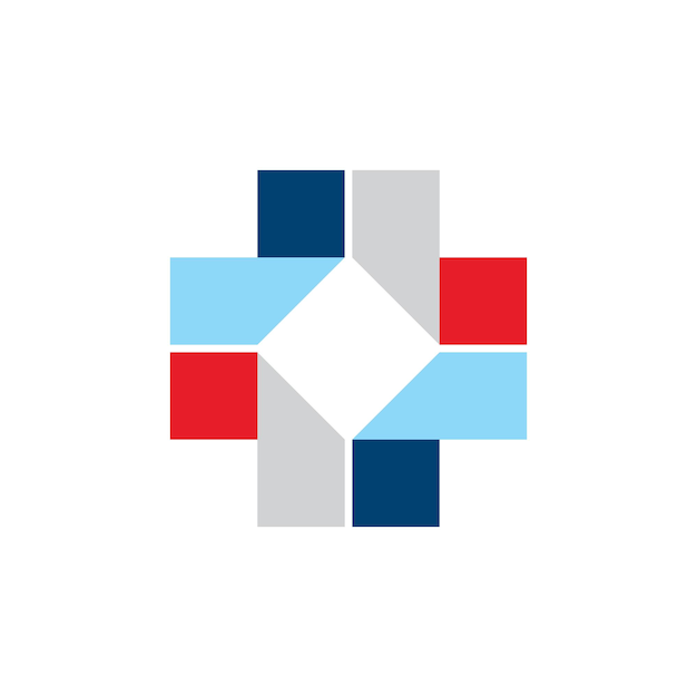 plantilla de logotipo de vector de icono cruzado para el cuidado de la salud