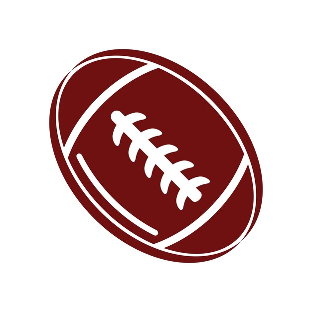 Vector plantilla de logotipo de vector de icono de fútbol americano de pelota de rugby