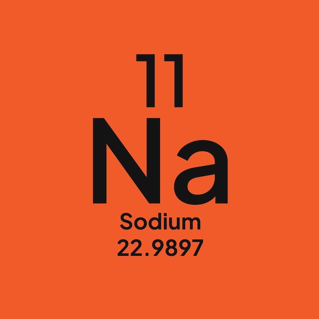 plantilla de logotipo del vector del icono de la tabla periódica del sodio Na