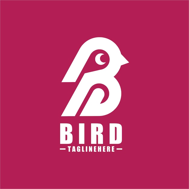 Plantilla de logotipo de vector de logotipo de pájaro B