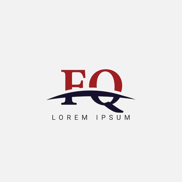 plantilla de logotipo de vector de monograma de la ilustración del logotipo FQ