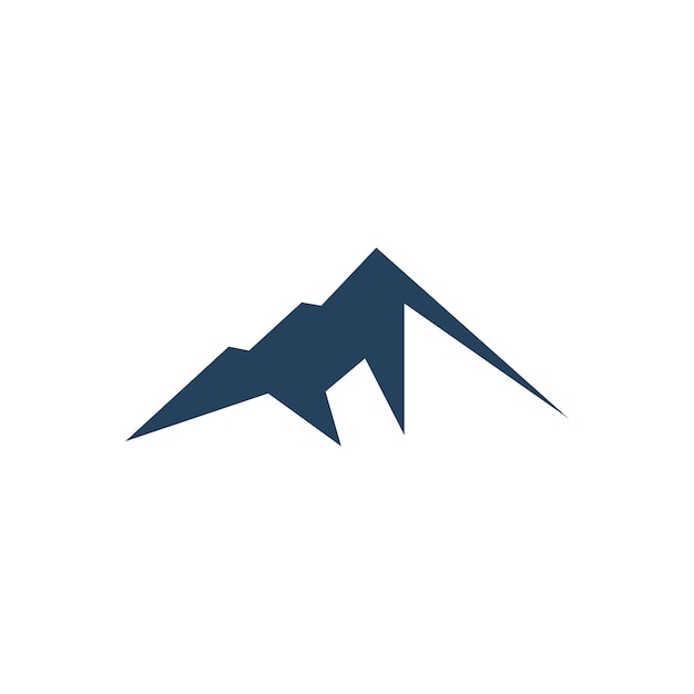 Plantilla de logotipo de vector de montaña de roca