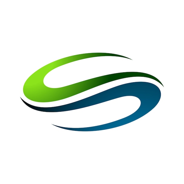 La plantilla de logotipo del vector de onda de la letra Swoosh