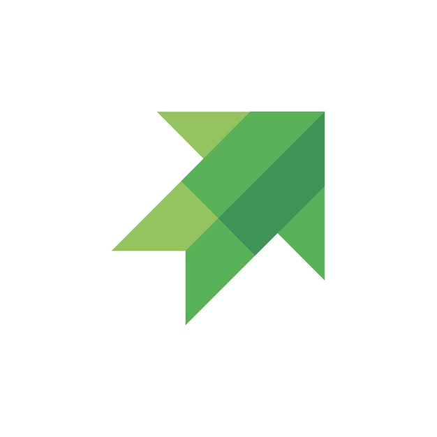 Plantilla de logotipo de vector de símbolo de icono de flecha geométrica