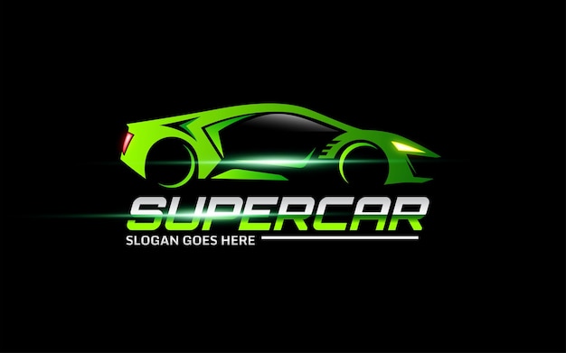 Plantilla de logotipo de vector de super coche